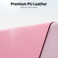 YSAGi Leather Desk Pad Protector, Large Mouse Pad, Non-Slip PU Leather Desk Blotter, Laptop Desk Pad/Mat, Waterproof Writing Pad for Office and Home (23.6" x 13.8", Pink)