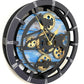 The Gears Clock Desk Clock 10 inches with Real Moving Gears Convertible into Wall Clock (Ocean Blue)