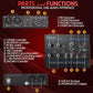 Pyle Professional USB Audio Interface with MIC, Guitar, AUX Stereo Inputs, Phone/Monitor Outputs, Ideal for Computer Playing & Recording, Compact Rugged Metal Housing - PMUX6