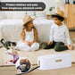 Cable Management Box - Large Cord Organizer Box to Hide Power Strip & Under Desk, TV Computer Wires Cable Organizer Box with Baby Proofs, Desk Cord Organizer for Home/Office - White