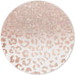 ITNRSIIET Round Mouse Pad with Stitched Edge Premium-Textured Waterproof Non-Slip Rubber Base Desktop Protection Mat Diameter 8.7 inches, Rose Gold Leopard Print