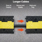 VEVOR Cable Protector Ramp, 2 Channel Heavy Duty 39.37'' Rubber Cord Hose Wire Cover, 2.2''W x 2''H Channel Size, Traffic Speed Bump with Flip-Open Top Cover, for Indoor Outdoor Use