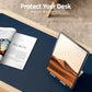 YSAGi Leather Desk Protector, Office Mat, Large Mouse Mat, Non-Slip PU Leather Blotter, Laptop Desk Mat, Waterproof Writing Pad for Office and Home (Dark Blue, 23.6" x 13.8")