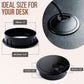 MAHDPRO Metal Desk Grommet 2 Inch (50 mm) Pack of 2-Flat Black Zinc Alloy Metallic Desk Cord Hole Cover to Arrange Cables & Wires Through Computer Table/Countertops