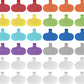 Wrap-It Storage - Cable Labels - Oval, Multi-Color (36 Pack) - Write-On Wire Tags for Cord Identification with Power Strips Behind Desks and TVs