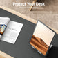YSAGi Leather Desk Protector, Office Mat, Large Mouse Mat, Non-Slip PU Leather Blotter, Laptop Pad, Waterproof Writing Pad for Office and Home (Dark Grey, 31.5" x 15.8")