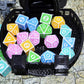 SmartDealsPro Retro Polyhedral Dice Sets with Pouches for D&D DND RPG MTG Dungeon and Dragons Table Board Roll Playing Games D4 D6 D8 D10 D% D12 D20