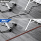 4ft Cord Hider Floor, LZEOY Heavy Duty Cord Covers for Wires on Floor, Brown Floor Cable Management, Hide Cord Cover Floor, Electrical Cable Hider Cord Protector Floor, Cable Cavity: 0.78" W x 0.32" H