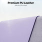YSAGi Leather Desk Protector, Office Mat, Large Mouse Mat, Non-Slip PU Leather Blotter, Laptop Desk Pad, Waterproof Writing Pad for Office and Home (Light Purple, 31.5" x 15.8")