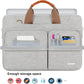 Lacdo 360° Protective Laptop Shoulder Bag for 13 inch New MacBook Air M4 A3240 2025, M3 A3113, M2 A2681, M1 A2337 A2179 A1932 2024-2018 | 13 inch MacBook Pro M2 M1 A2338 A2251 A2289 Computer Bag, Gray