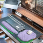 2-in-1 Ergonomic Set, Wave Keyboard Wrist Rest and Massage Slope Mouse Pad Wrist Support, Rebound Memory Foam for Relieve Carpal Tunnel Syndrome and Wrist Pain (Lavender Purple)