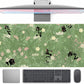 Cute Green Leaves Pink Flowers Mouse Pad Desk Pad Kawaii Anime Cat Desktop Protector Decor Desk Mat, XL Large Gaming Mousepad for Girl Women Laptop Computer Keyboard and Mouse Mat 31.5x11.8 in