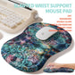 2-in-1 Ergonomic Set, Wave Rise Keyboard Wrist Rest and Massage Bulge Slope Mouse Pad Wrist Support, Cushion Memory Foam Integrated to Relieve Wrist Pain, Galaxy Mandala