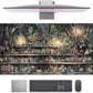 Forest Library Book Mouse Pad Desk Mat, Mystical Green Tree House XXL Extended Large Gaming Desk Pad Mousepad Computer Laptop Keyboard and Mouse Mat, Office Desk Decor Pad for Women 31.5x15.7 in