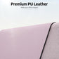 YSAGi Leather Desk Pad Protector, Office Desk Mat, Large Mouse Pad, Non-Slip PU Leather Desk Blotter, Laptop Desk Pad, Waterproof Desk Writing Pad for Office and Home (Grayish Lavender, 23.6" x 13.8")