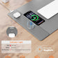 TopMade Mouse Pad with 15W Wireless Charging, XXL Large Leather Desk Mat, Waterproof Gaming Mousepad Home Office Desk Pad Protector, Computer Keyboard Pad, Mouse Mat for for MacBook, PC, Laptop, Gray
