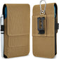 BECPLT Nylon Holster Compatible with Galaxy S25 Ultra S24/S23/S22/S21/S20 Ultra A17 A16 Motorola Moto G56 G Power Cell Phone Belt Holder for Men - Khaki