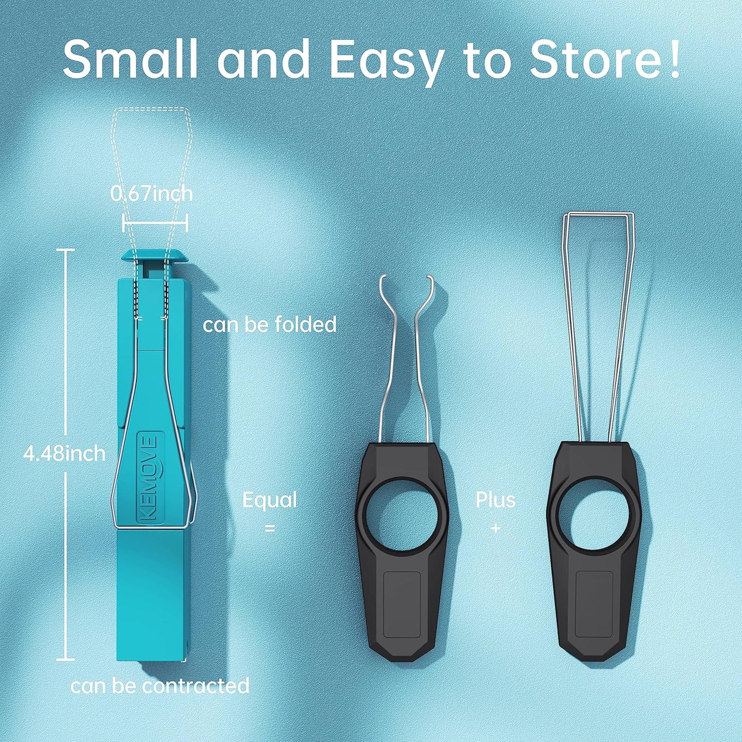 KEMOVE P10 2-in-1 Switch Puller Keycap Puller for Mechanical Keyboard, 304 Stainless Steel Key Switch Keycap Puller, Easily Remove and Replace Gaming Keyboard Switches and keycaps - Blue