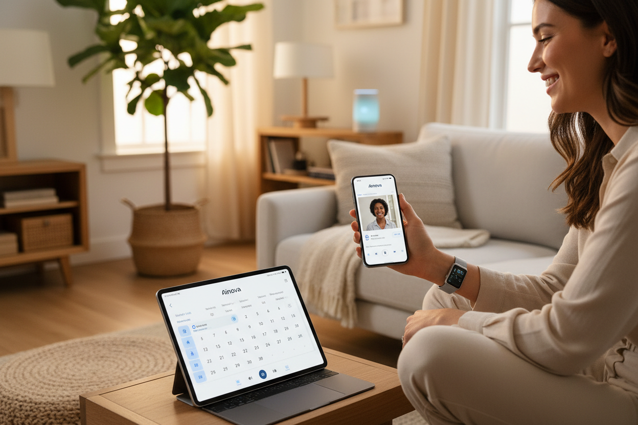 Ainova’s products make everyday life so convenient. I love how seamlessly all my devices work together. (make it real photo)